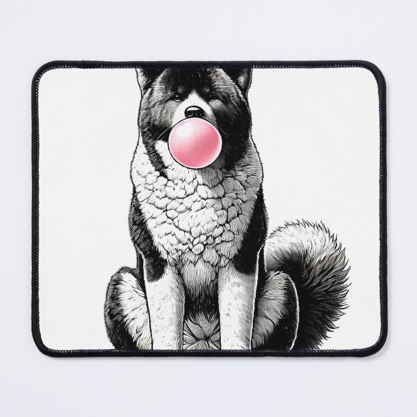 Item preview, Funny Akita Bubble Gum Vintage Dog Mom Dad designed and sold by Kimberley King Art King Art.