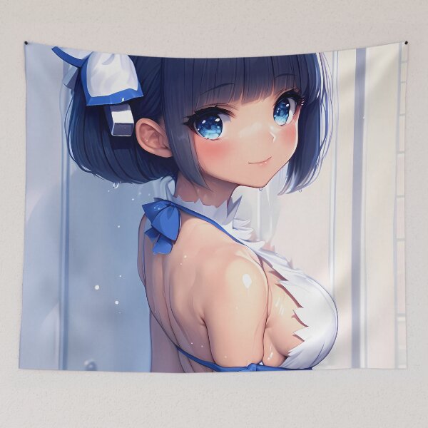 Item preview, Girl Hestia DanMachi Anime Shower Goddess Waifu Radiant Warmth designed and sold by earlobejerk.