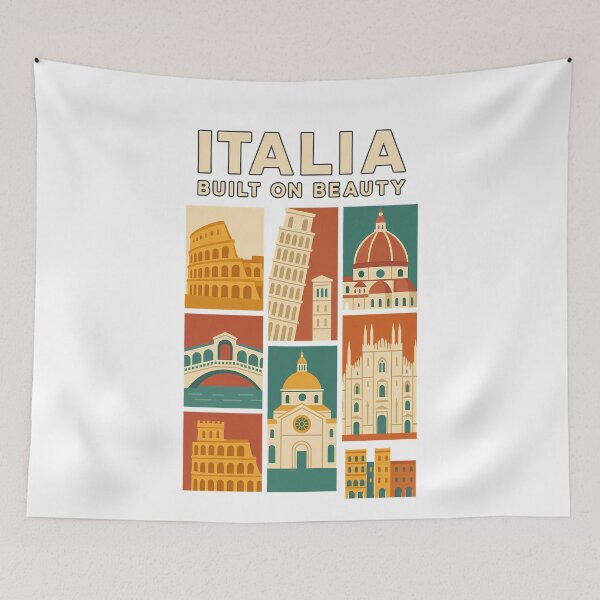 Item preview, Italia Built on Beauty Classic Travel Landmark Collage designed and sold by k3rstman1.