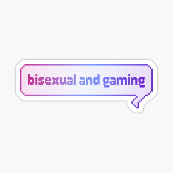 Item preview, Bisexual Gamer Retro Text designed and sold by Her-XP.