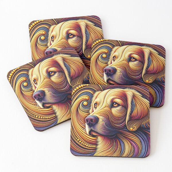 Item preview,  Golden Retriever Spiraling Canine Energy designed and sold by Wags & Tails.