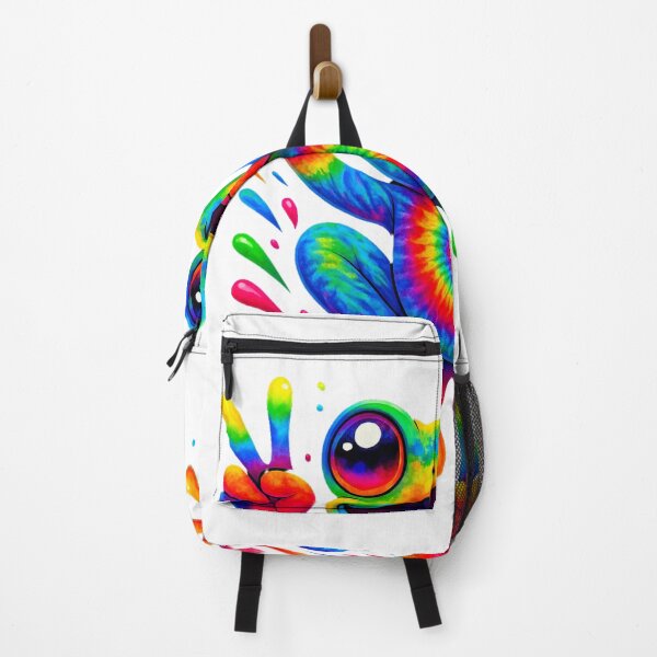 Item preview, Psychedelic Tie Dye Frog Funny Peace Sign Trippy Rainbow Art designed and sold by TynesDesign.