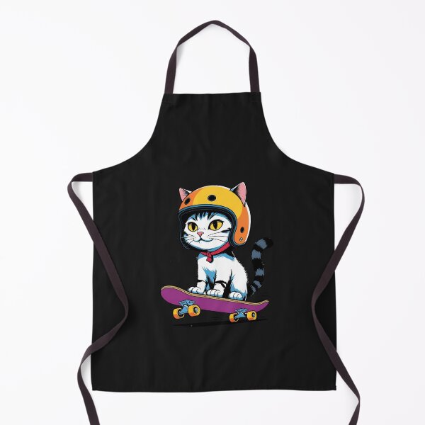 Item preview, Cool Cat on Skateboard Doing a Trick – Fun Kawaii Skater Design designed and sold by ColorSplash123.