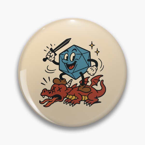 Item preview, Blue D20 Dice Slaying Red Dragon TTRPG designed and sold by pixeptional.
