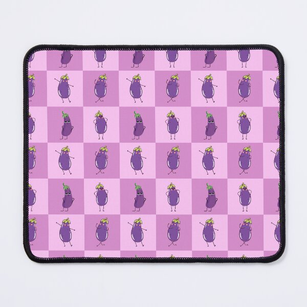 Item preview, Kawaii Eggplant Squares – Cute Purple Pattern Design designed and sold by JirehKollezion.