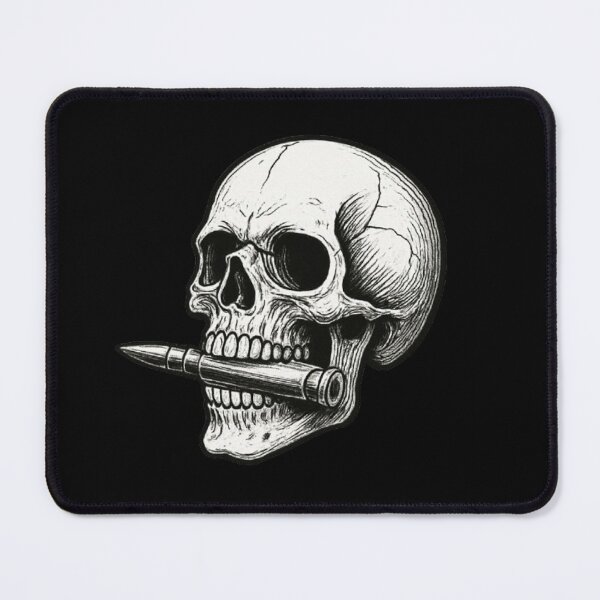 Item preview, Skull Biting an AK-47 Bullet designed and sold by FLATVAC STICKER.