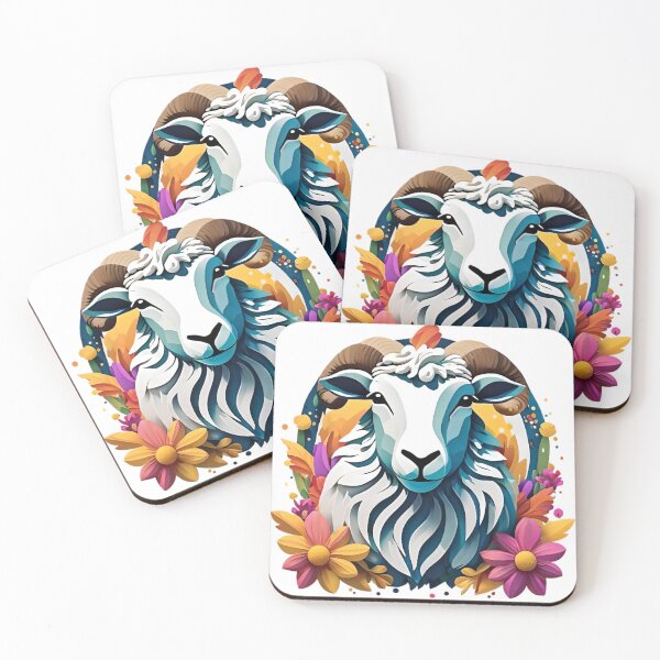 Item preview,  colorful goat designed and sold by SanchillShop.