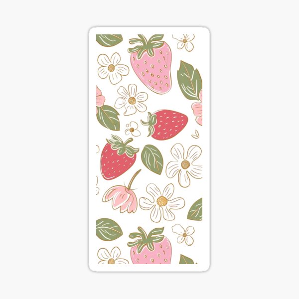 Item preview, Strawberry and flowers designed and sold by angmaruskin.