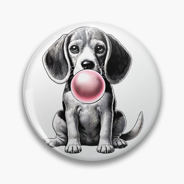 Item preview, Funny Beagle Bubble Gum Vintage Dog Mom Dad designed and sold by Kimberley King Art  King Art.