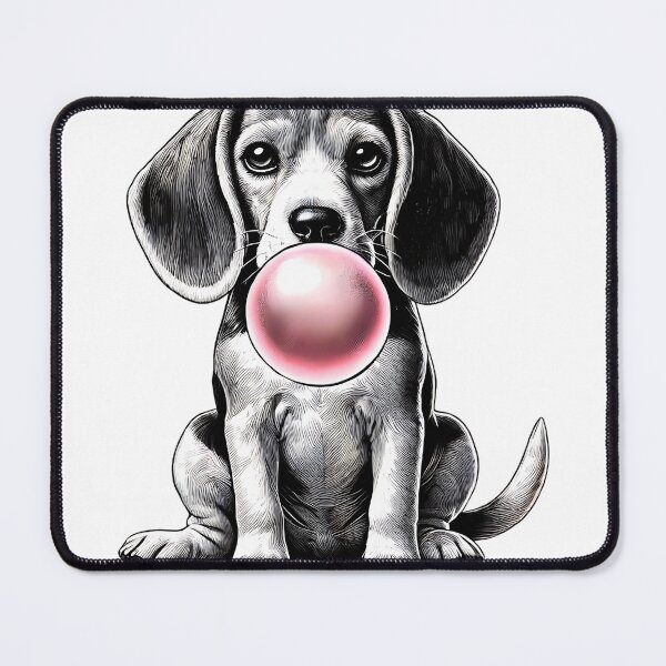Item preview, Funny Beagle Bubble Gum Vintage Dog Mom Dad designed and sold by Kimberley King Art  King Art.