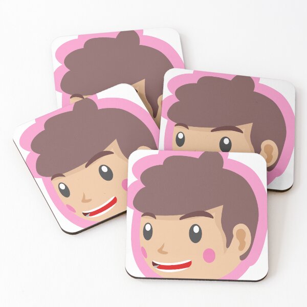 Item preview, Cute cartoon boy face vector with pink background. designed and sold by Preat Landscape Vector.