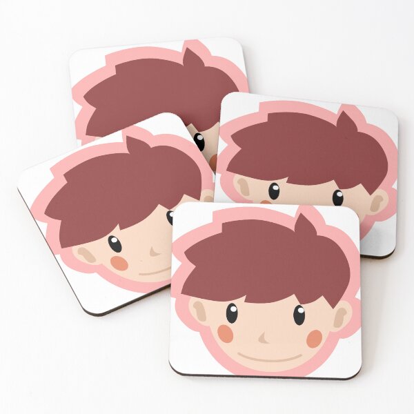 Item preview, Cute cartoon boy face with pink background. designed and sold by Preat Landscape Vector.