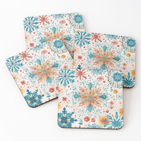 Item preview, Colorful snowflakes are falling. designed and sold by SanchillShop.