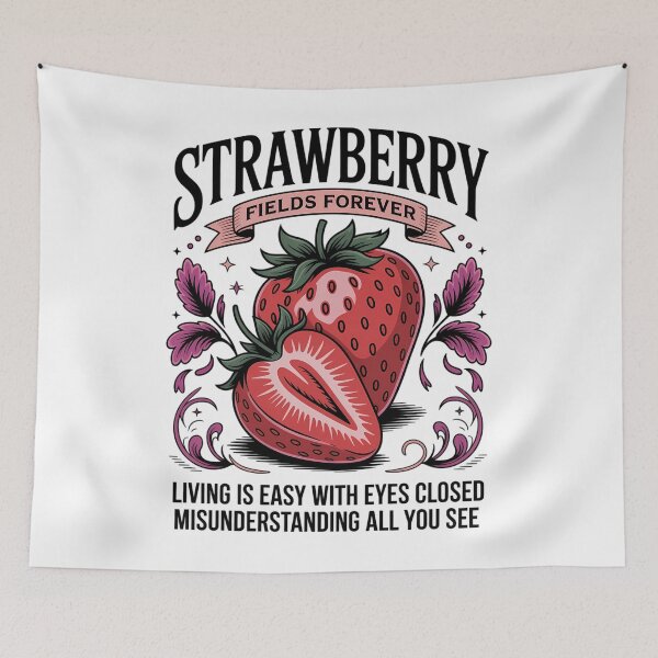 Item preview, Cute Strawberry Fields Forever designed and sold by tearbytea.