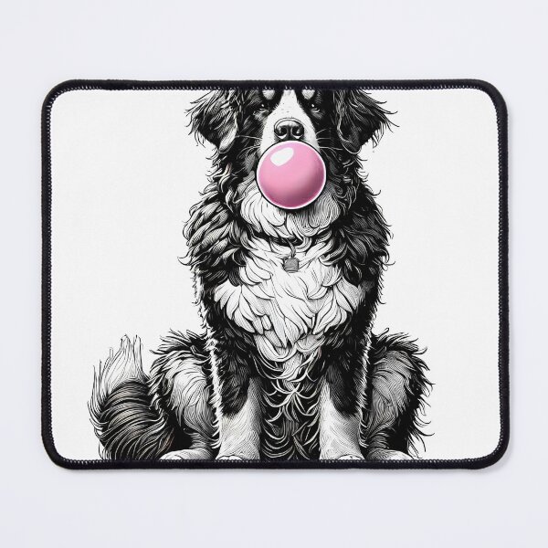 Item preview, Funny Bernese Mountain Dog Bubble Gum Vintage Dog Mom Dad designed and sold by Kimberley King Art King Art.