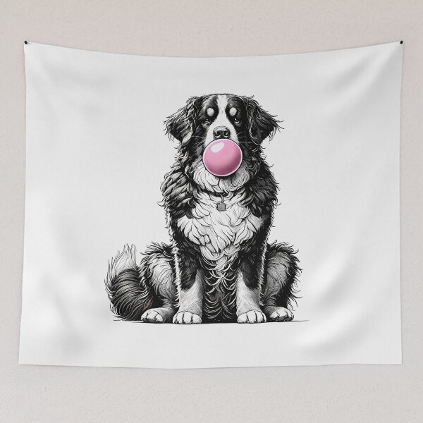 Item preview, Funny Bernese Mountain Dog Bubble Gum Vintage Dog Mom Dad designed and sold by Kimberley King Art  King Art.