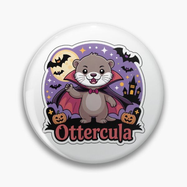 Item preview, Ottercula – Cute Vampire Otter Halloween Chibi Sticker designed and sold by Nuist25.