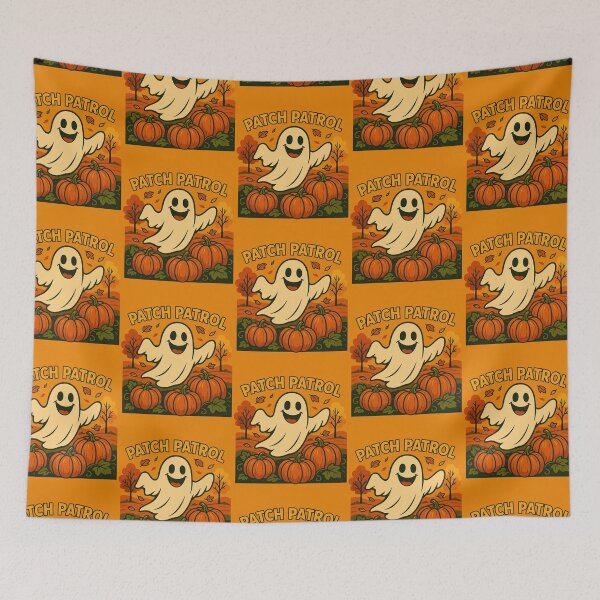 Item preview, Patch Patrol Ghost Pumpkin Fall Halloween designed and sold by Taans-Creation.