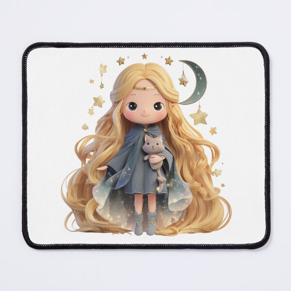 Item preview, Freyja the Star Witch – Chibi Norse Moon Goddess designed and sold by GoldenChiArt.