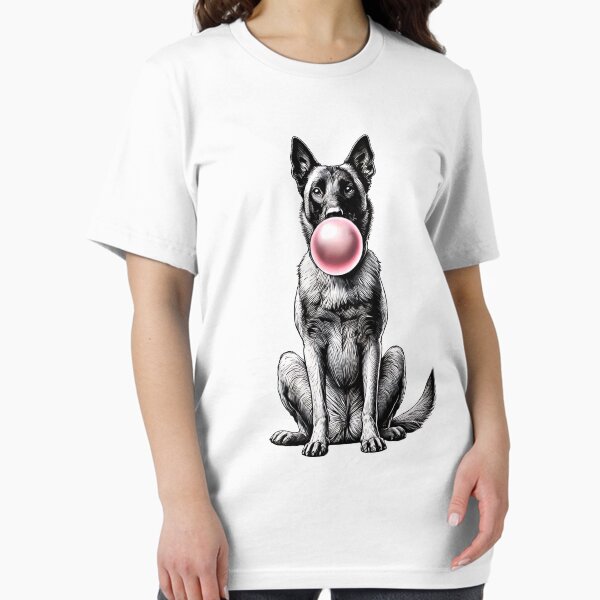 Item preview, Funny Belgian Malinois Bubble Gum Vintage Dog Mom Dad designed and sold by Kimberley King Art  King Art.