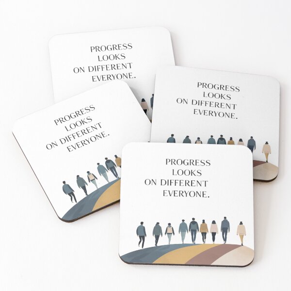 Item preview, Progress Looks Different on Everyone – Minimalist Motivational Design designed and sold by Irene Catchmind.