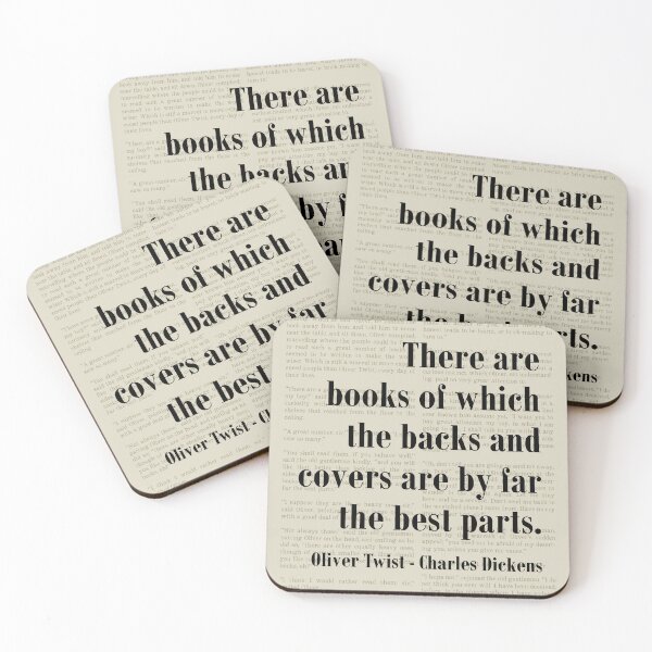 Item preview, Oliver Twist Charles Dickens Quote Backs and Covers designed and sold by kakarikihill.