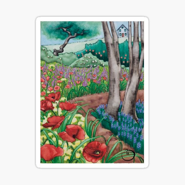 Item preview, A Path of Poppies designed and sold by BarbaraLArt.