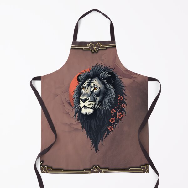 Item preview, Strength and delicacy united, a black lion in golden light designed and sold by nicky2342.