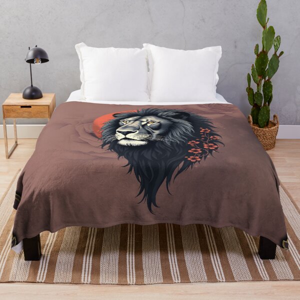Item preview, Strength and delicacy united, a black lion in golden light designed and sold by nicky2342.