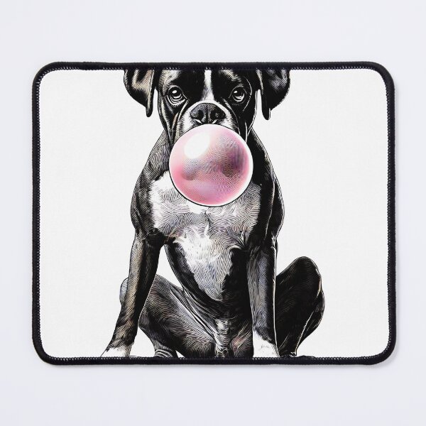 Item preview, Funny Boxer Dog Bubble Gum Vintage Dog Mom Dad designed and sold by Kimberley King Art  King Art.
