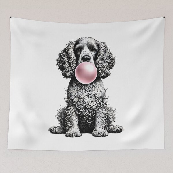 Item preview, Funny Cocker Spaniel Bubble Gum Vintage Dog Mom Dad designed and sold by Kimberley King Art  King Art.