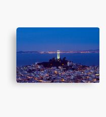 Coit Tower at Dusk, San Francisco, California Canvas Print