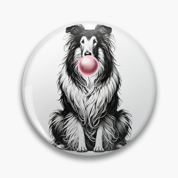 Item preview, Funny Collie Bubble Gum Vintage Dog Mom Dad designed and sold by Kimberley King Art  King Art.