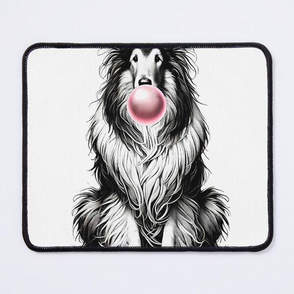 Item preview, Funny Collie Bubble Gum Vintage Dog Mom Dad designed and sold by Kimberley King Art King Art.