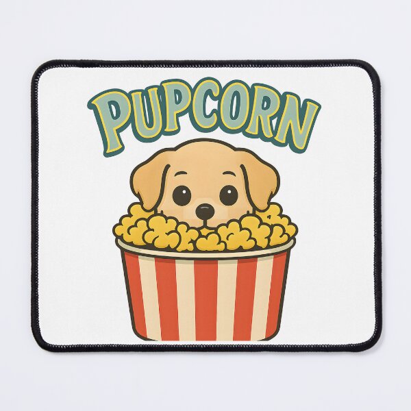 Item preview, Pupcorn – Cute Dog in Popcorn Bucket Pet Typography Design designed and sold by PetSoulPrints.