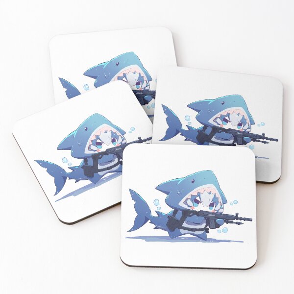 Item preview, Shark Boy Warrior Cute Tactical Anime Character designed and sold by TypeSenpai99.