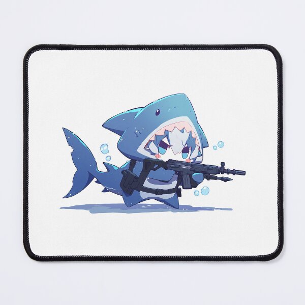 Item preview, Shark Boy Warrior Cute Tactical Anime Character designed and sold by TypeSenpai99.