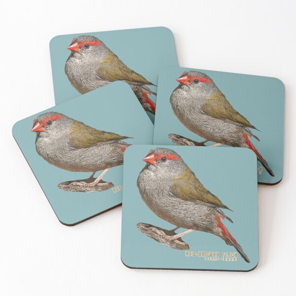 Item preview, Red Browed Finch designed and sold by SEADOGPRINTS.