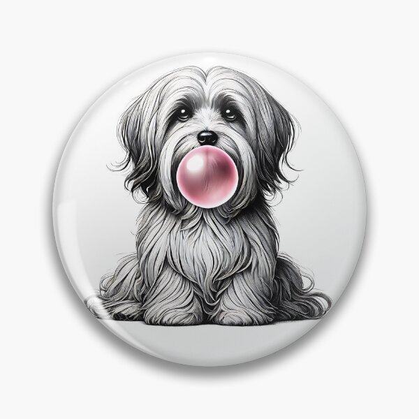 Item preview, Funny Havanese Bubble Gum Vintage Dog Mom Dad designed and sold by Kimberley King Art  King Art.