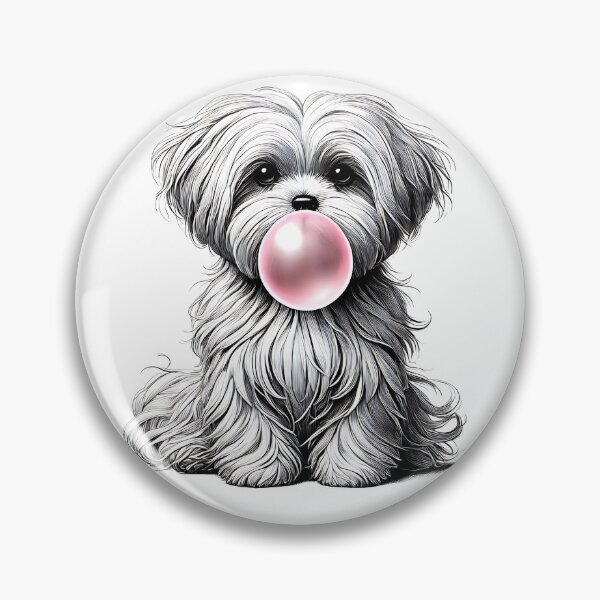 Item preview, Funny Maltese Bubble Gum Vintage Dog Mom Dad designed and sold by Kimberley King Art  King Art.