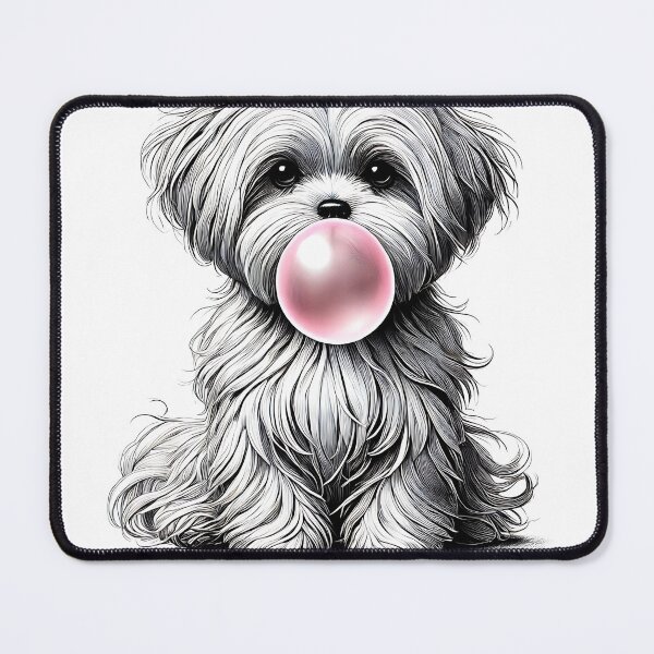 Item preview, Funny Maltese Bubble Gum Vintage Dog Mom Dad designed and sold by Kimberley King Art  King Art.