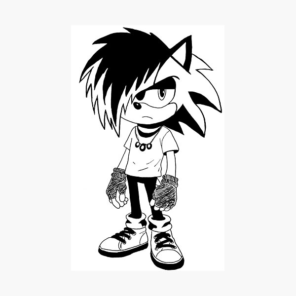 Item preview, Emo Sonic designed and sold by Purrgatory Pop.