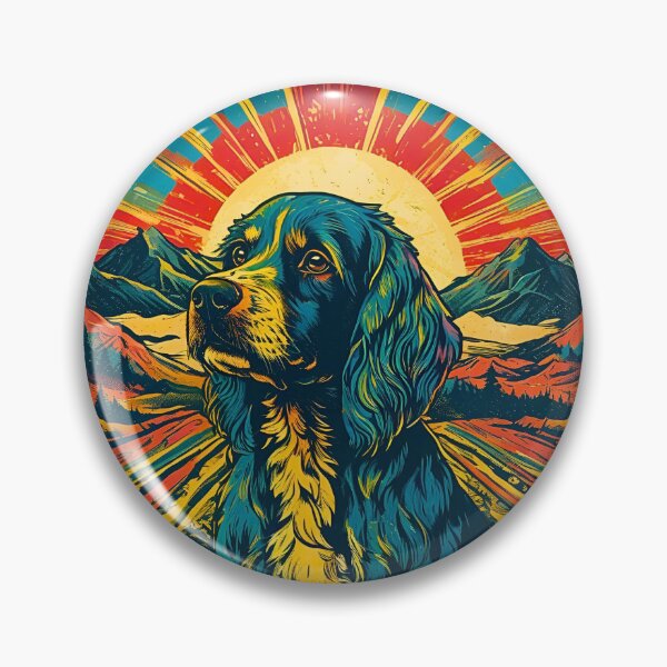 Item preview, Cavapoo Retro Mountain Sunset – Vintage Dog Lover Aesthetic designed and sold by Fredster1966.