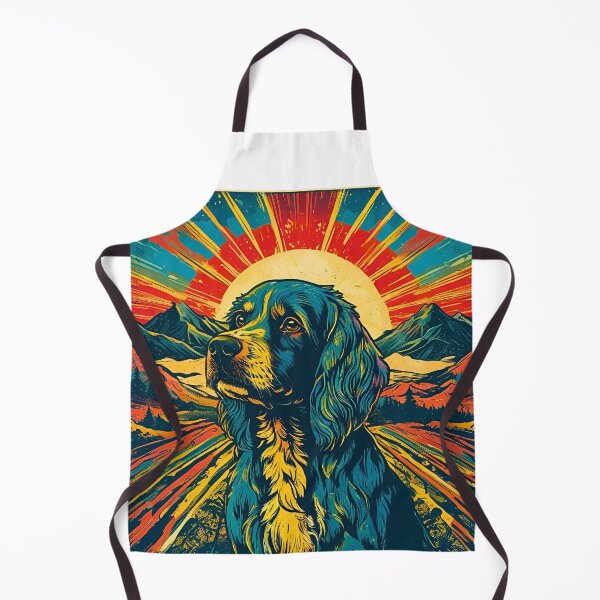 Item preview, Cavapoo Retro Mountain Sunset – Vintage Dog Lover Aesthetic designed and sold by Fredster1966.