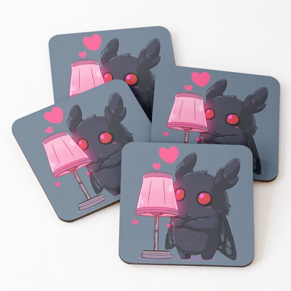 Item preview, Mothman Lamp – Cute Cryptid with Hearts, Funny Paranormal Vinyl Decal for Laptop, Journal, Water Bottle designed and sold by Best Joy.