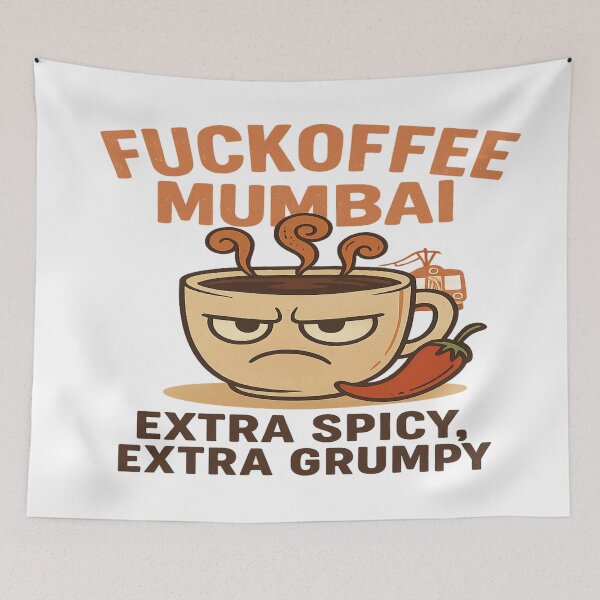 Item preview, Fuckoffee Mumbai – I Love Coffee, Extra Spicy for Every Caffeine Addict! designed and sold by Globalcitytees.
