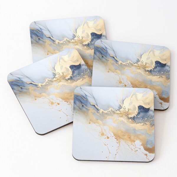 Item preview, Blue alcohol ink and gold glitter designed and sold by CHERRY--SHOP.