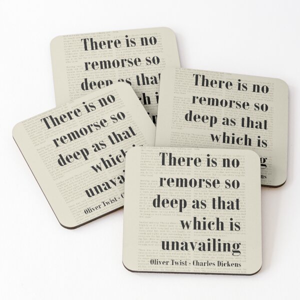 Item preview, Oliver Twist Charles Dickens Quote Remorse So Deep designed and sold by kakarikihill.