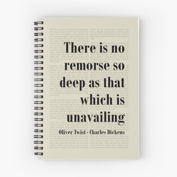 Item preview, Oliver Twist Charles Dickens Quote Remorse So Deep designed and sold by kakarikihill.