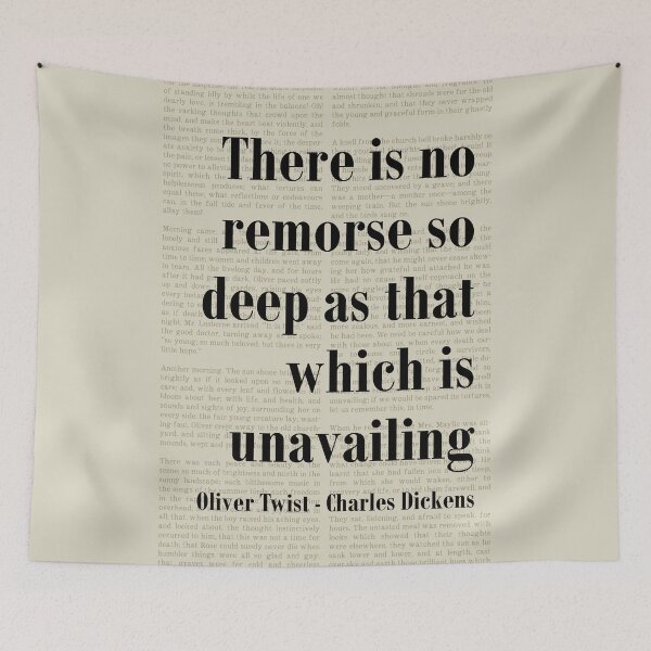 Item preview, Oliver Twist Charles Dickens Quote Remorse So Deep designed and sold by kakarikihill.